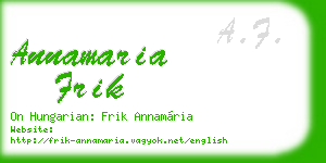 annamaria frik business card